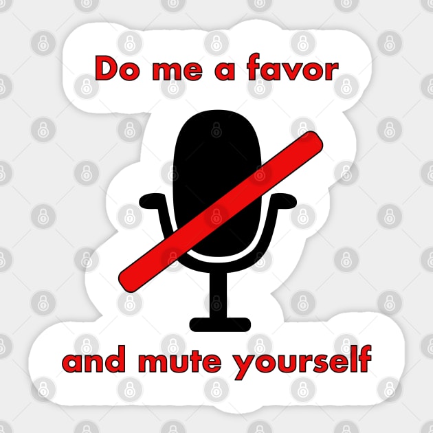 Mute Yourself Sticker by Punderstandable